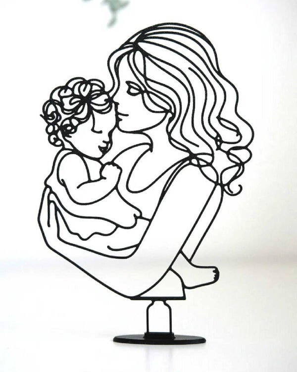 Statyett - Matilda med barn