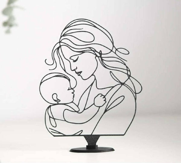 Statyett - Sara med barn