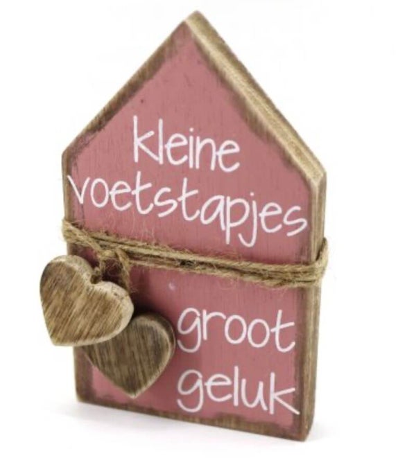 Houten tekst huisje