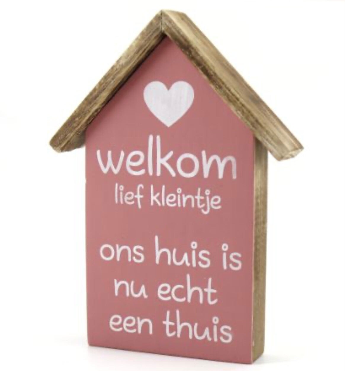 Houten tekst huisje