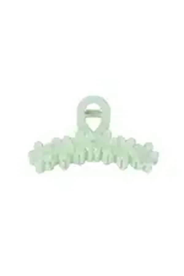 Haarklem bloemetjes op een rij - licht groen