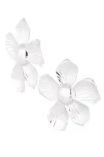 Oorbellen big flower - zilver