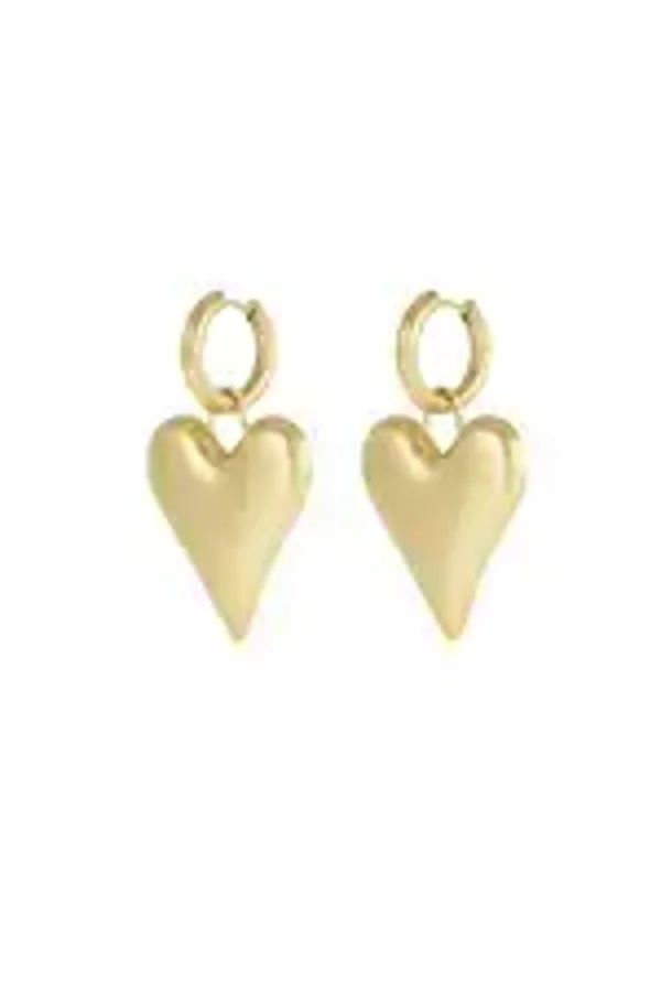 Oorbellen big heart - goud