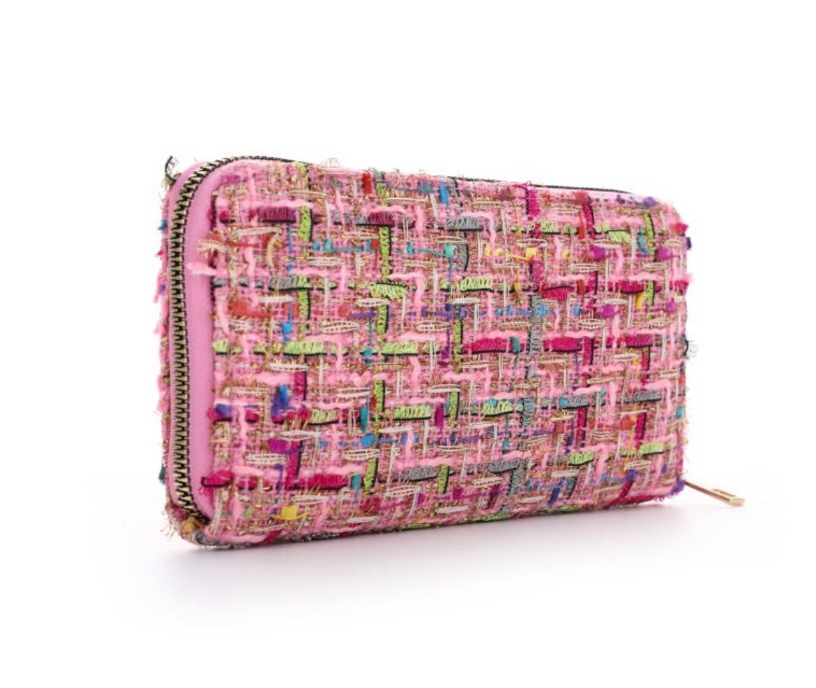 Portemonnee roze ruit