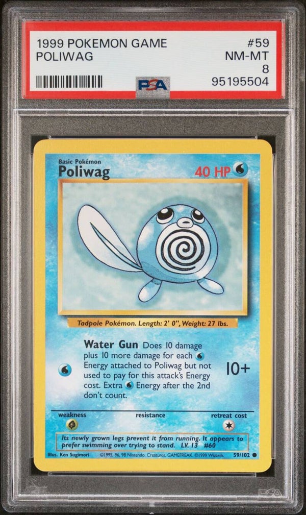 Poliwag 59/102 Base - Graded 8 PSA