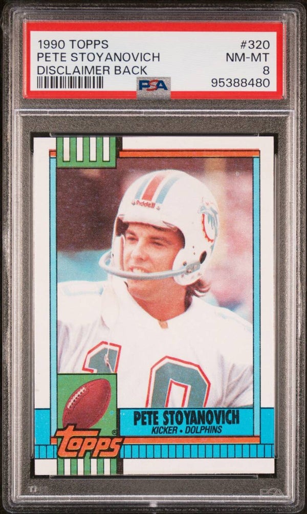 Pete Stoyanovich #320 - 1990 Topps - Graded 8 PSA