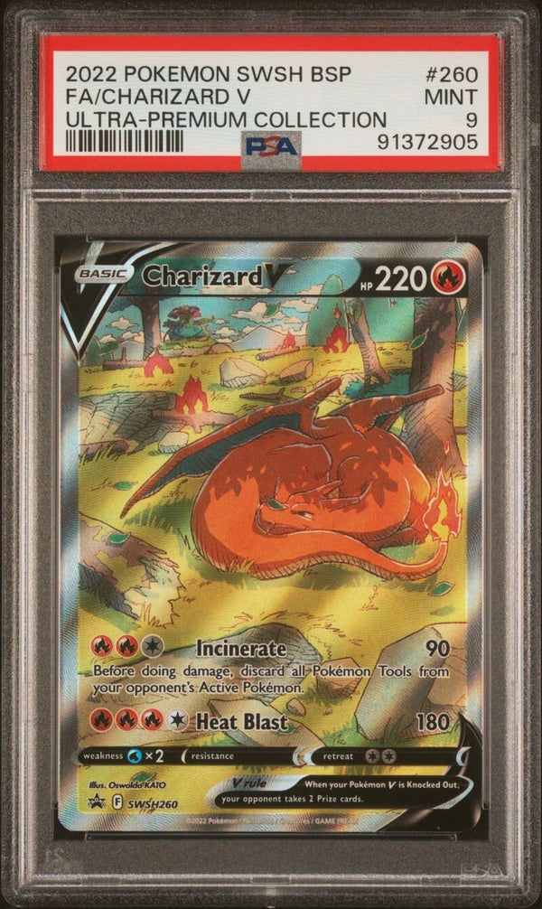 Charizard V SWSH260 - Graded 9 PSA