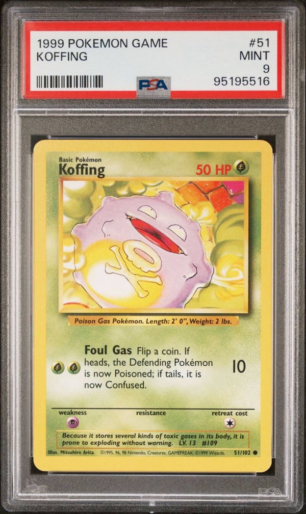 Koffing 51/102 Base - Graded 9 PSA