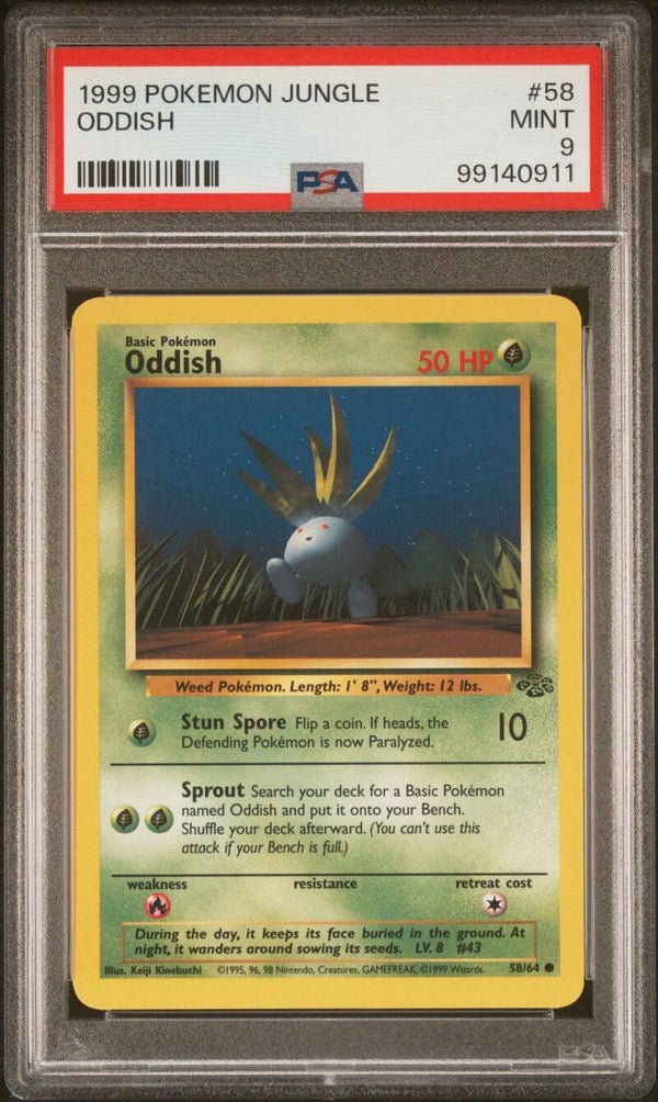 Oddish 58/64 Jungle - Graded 9 PSA