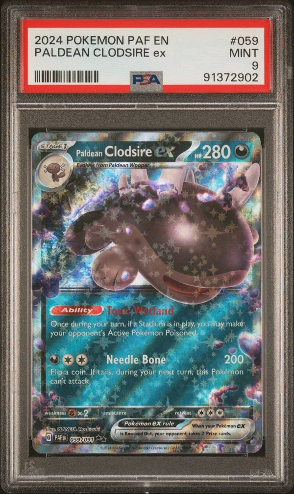 Paldean Clodsire EX 059/191 - Graded 9 PSA