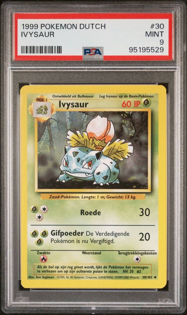 Ivysaur 30/102 Base - Dutch - Graded 9 PSA