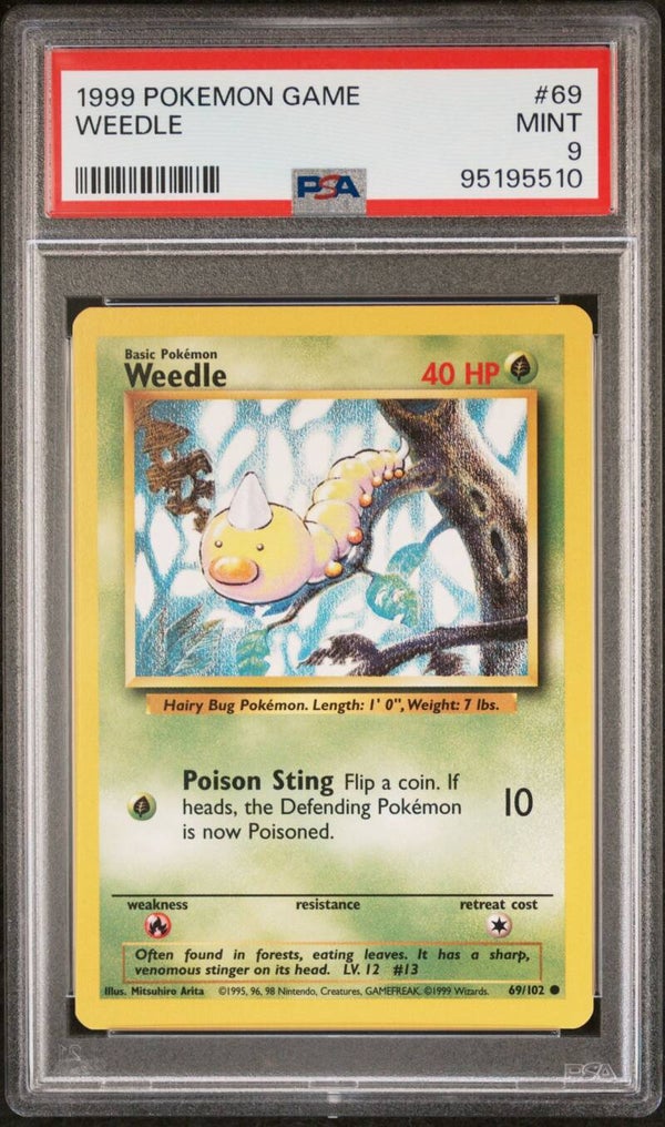 Weedle 69/102 Base - Graded 9 PSA