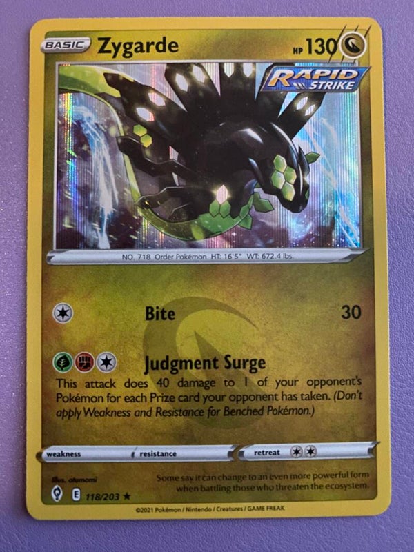 Zygarde 118/203 Rapid Strike - Holo