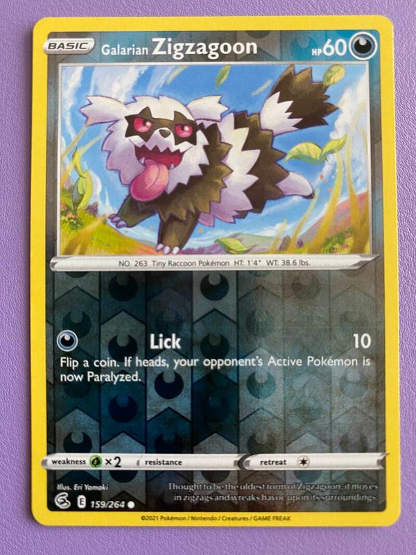 Galarian Zigzagoon 159/264 Reverse Holo