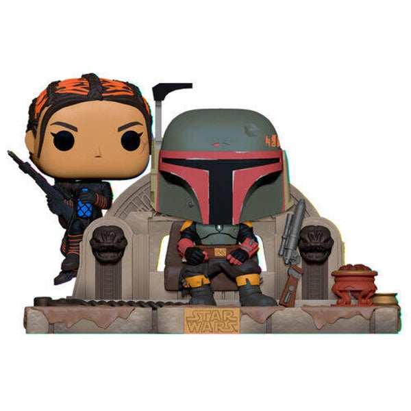 Funko Pop - Star Wars - The Mandalorian - Boba Fett and Fennec on throne 486