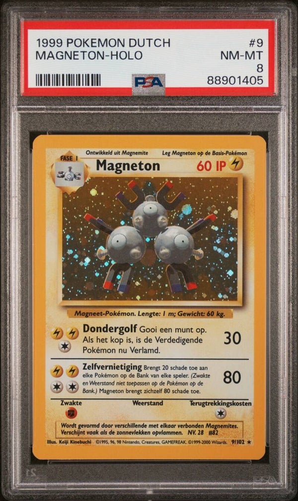 Magneton 9/102 Base Holo - Dutch - Graded 8 PSA