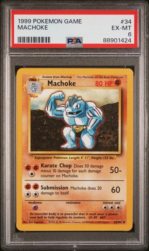 Machoke 34/102 Base - Graded 6 PSA