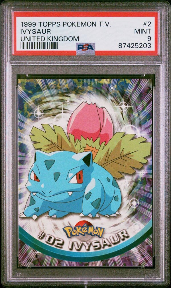 1999 Topps Pokemon Ivysaur #2 UK - Graded 9 PSA