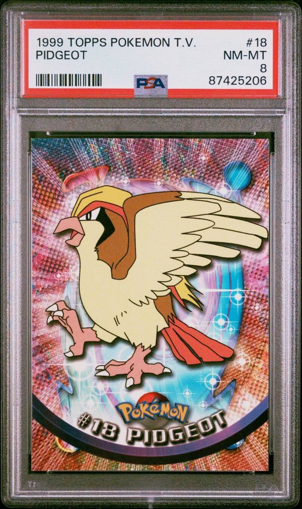 1999 Topps Pokemon Pidgeot #18 - Graded 8 PSA