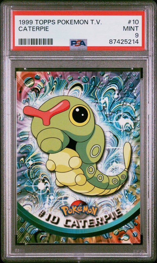 1999 Topps Pokemon Caterpie #10 - Graded 9 PSA