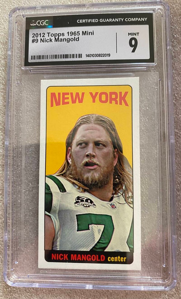 Nick Mangold #9 - 2012 Topps - Graded 9 CGC