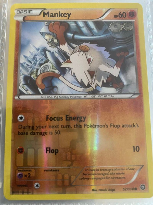 Mankey 52/114 - Reverse Holo
