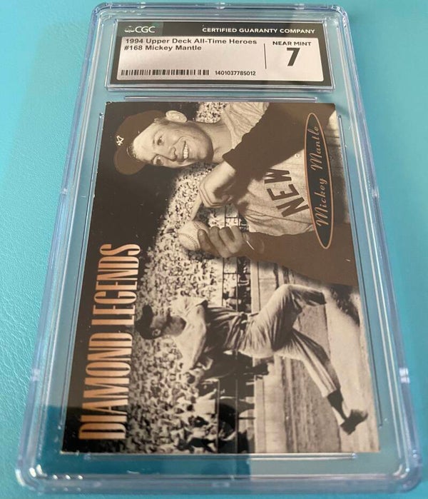 Mickey Mantle #168 - 1994 Upper Deck All-Time Heroes - Graded 7 CGC