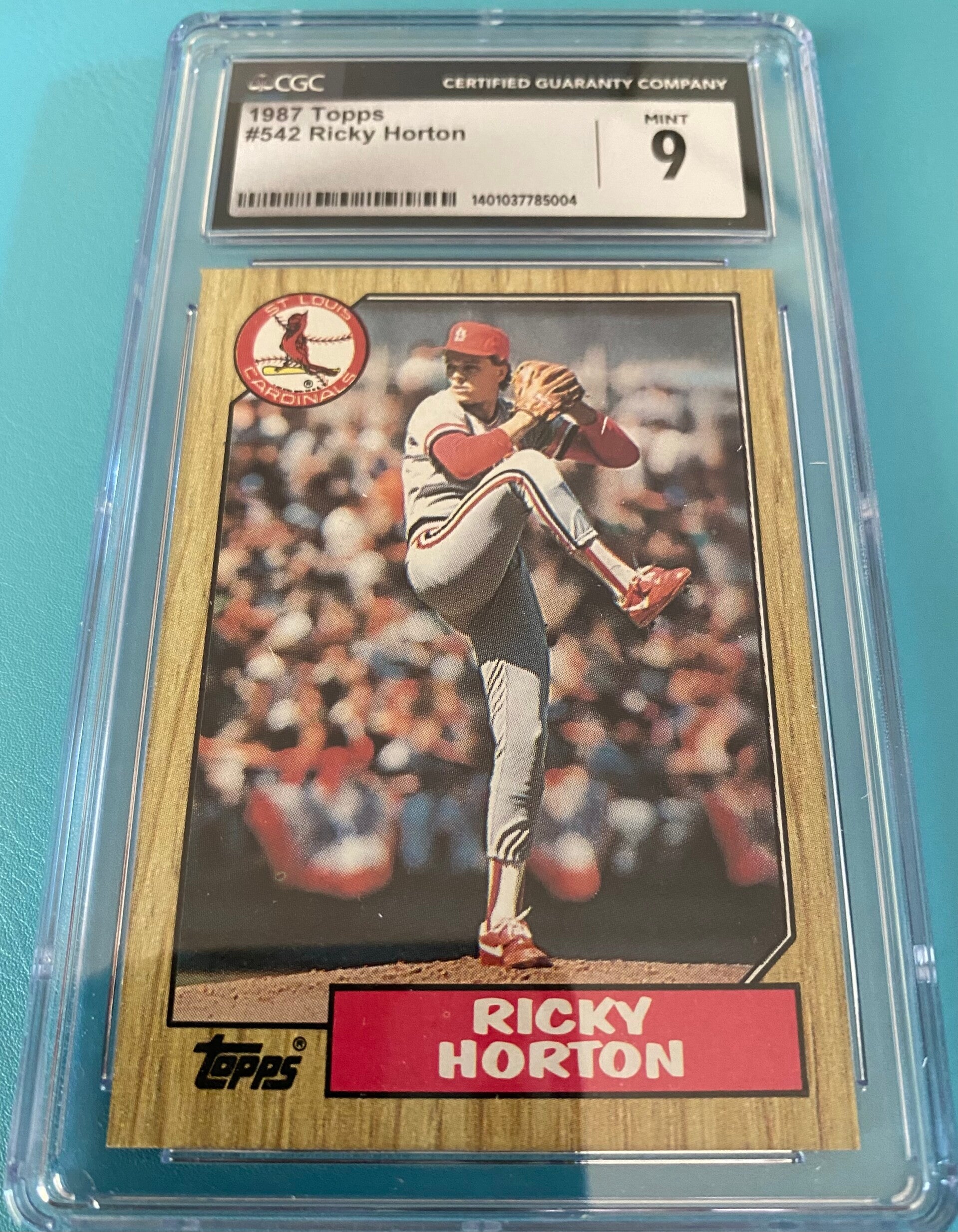 Ricky Horton #542 - 1987 Topps - Graded 9 CGC