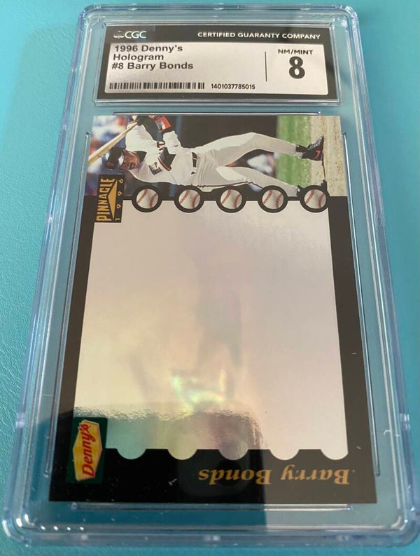 Barry Bonds #8 - 1996 Pinnacle Denny’s - Graded 8 CGC
