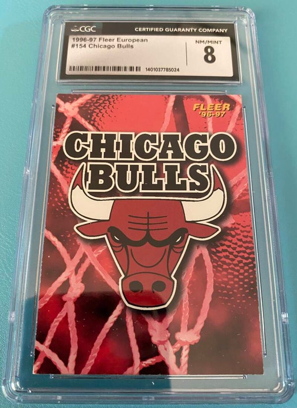 Chicago Bulls  #154 - 1996-97 Fleer European - Graded 8 CGC