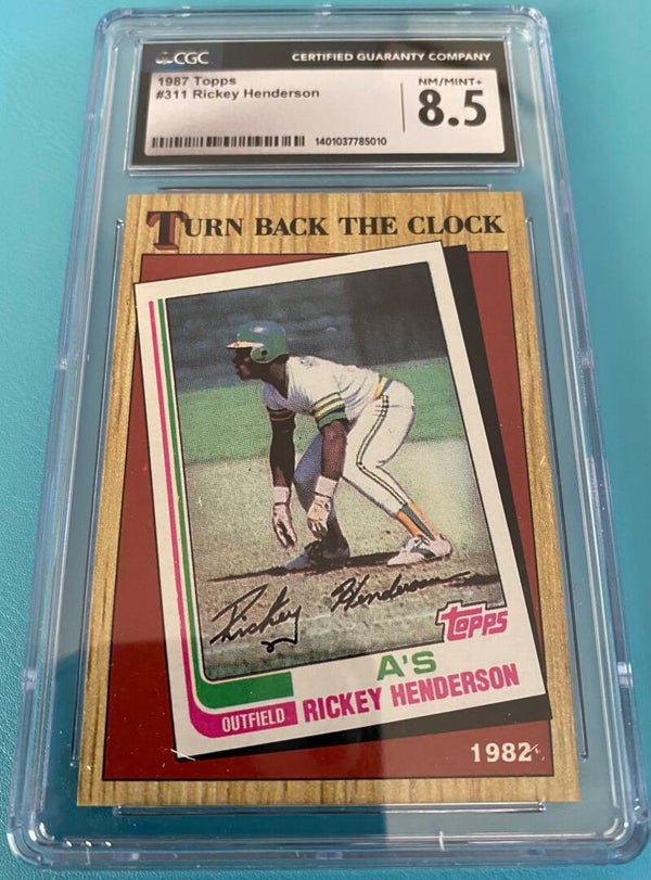 Rickey Henderson #311 - 1987 Topps - Graded 8.5 CGC
