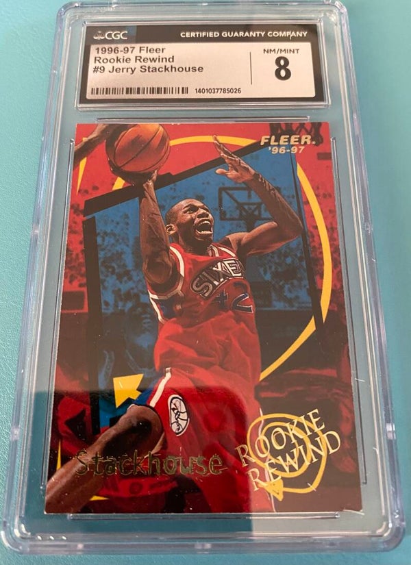 Jerry Stackhouse #9 - 1996-97 Fleer - Graded 8 CGC