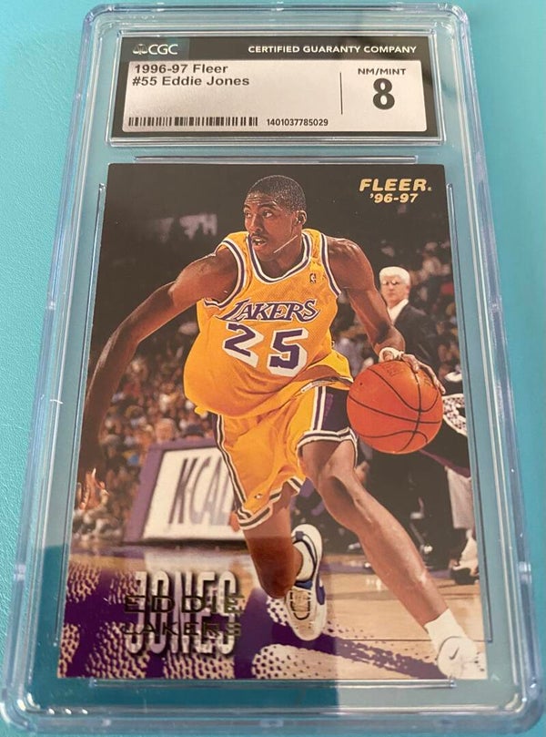 Eddie Jones #55 - 1996-97 Fleer - Graded 8 CGC