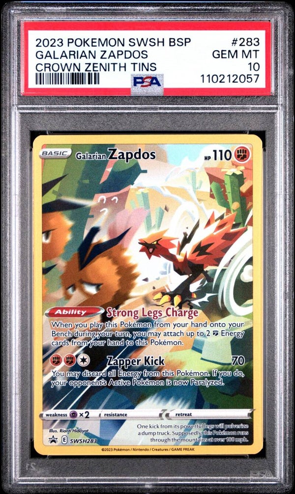 Galarian Zapdos SWSH283 - Graded 10 PSA