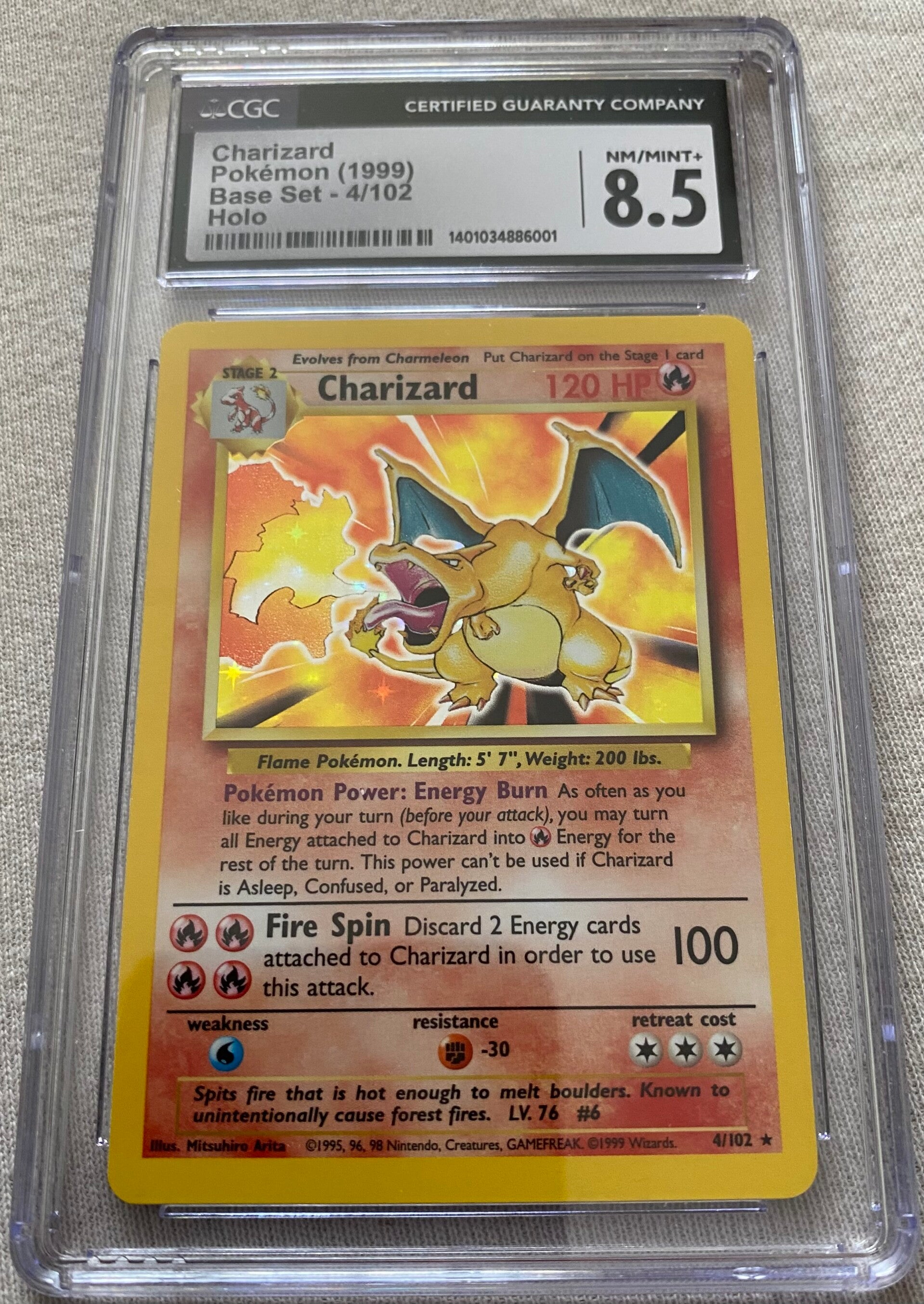Charizard 4 - Base - Graded 8.5 CGC