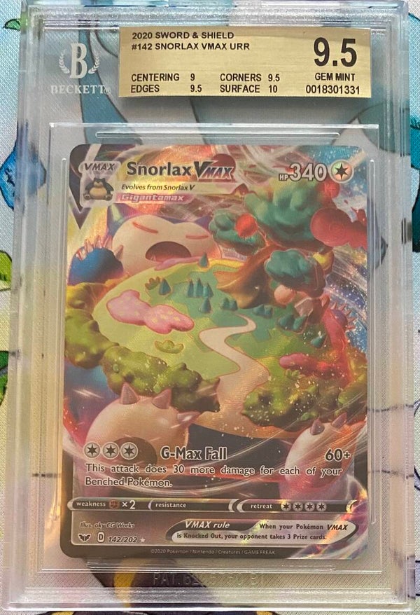 Snorlax Vmax 44/202 - Graded 9.5 BGS