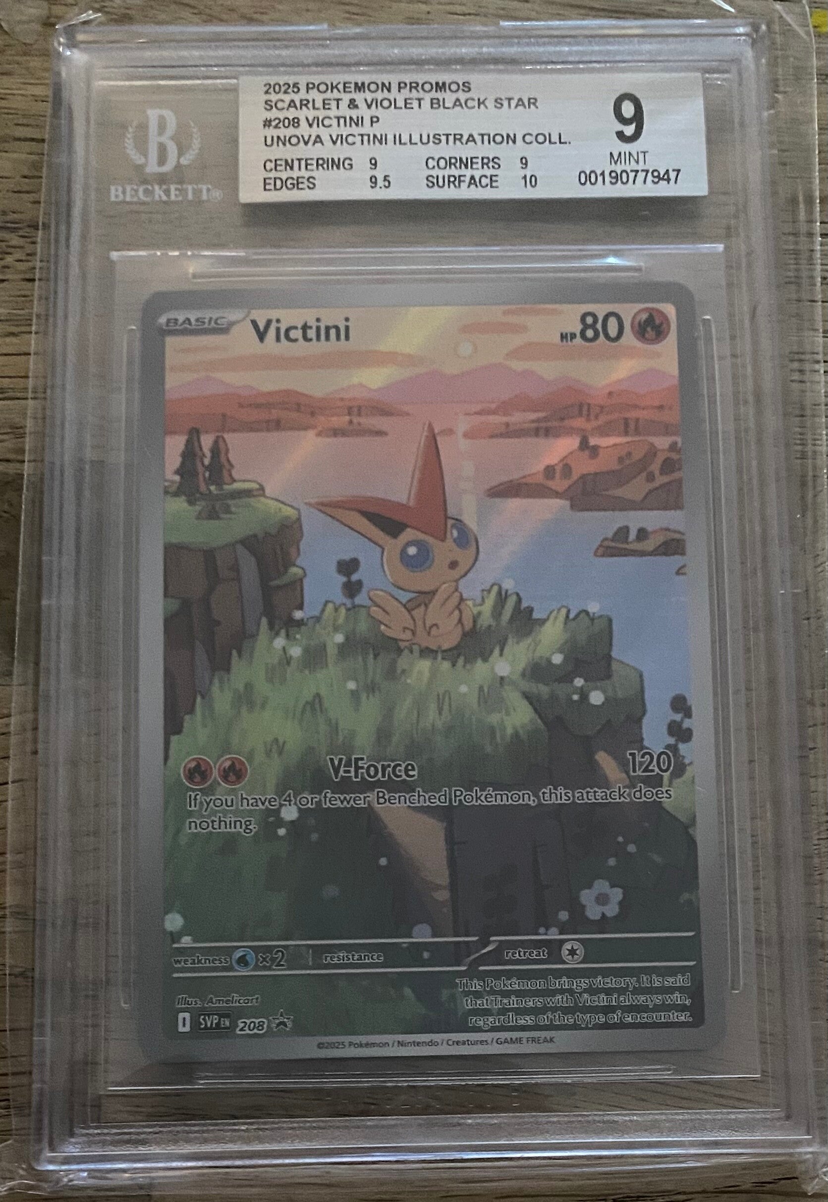 Victini #208 Black Star Promo - Graded 9 BGS