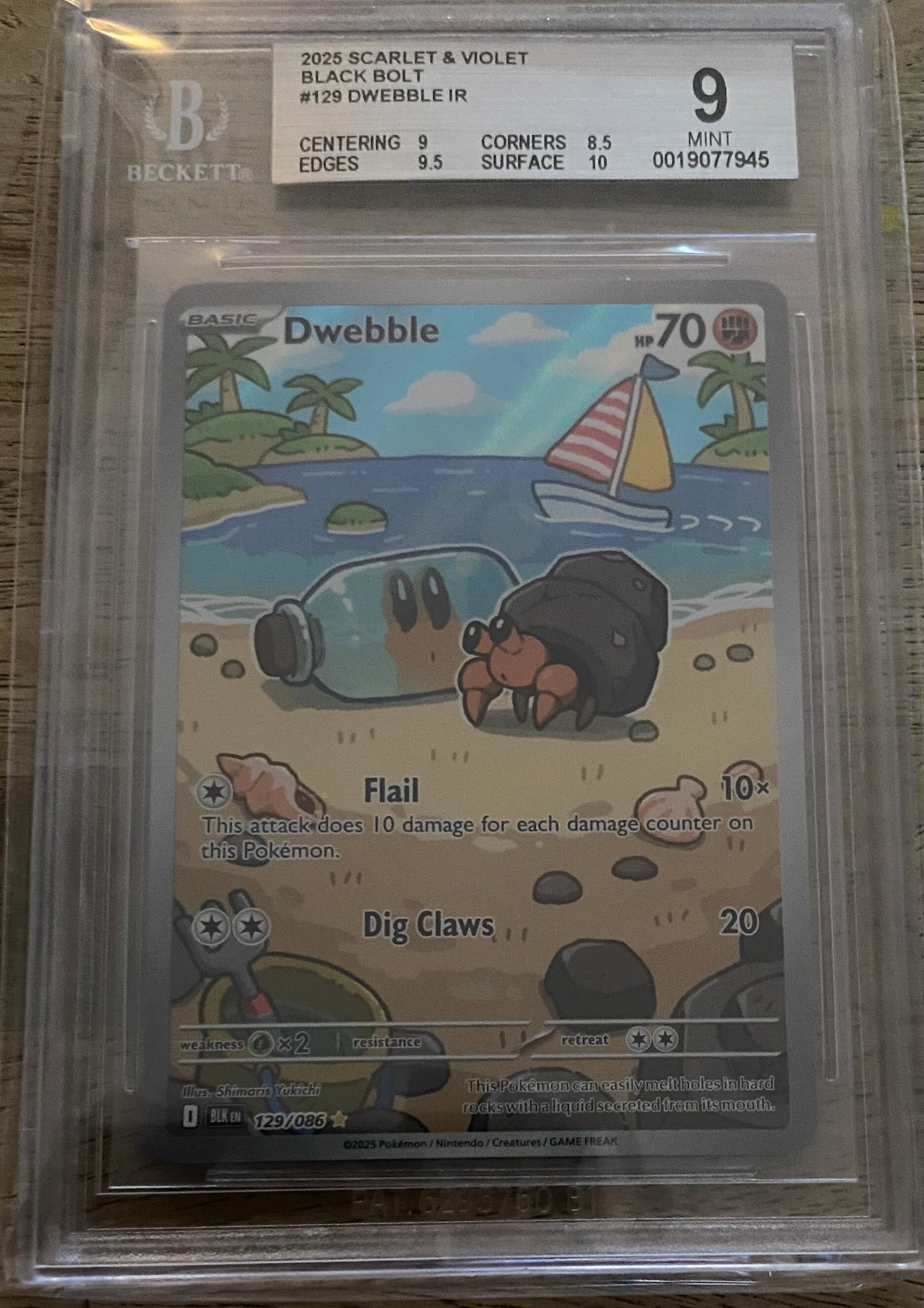 Dwebble IR 129/086 - Graded 9 BGS