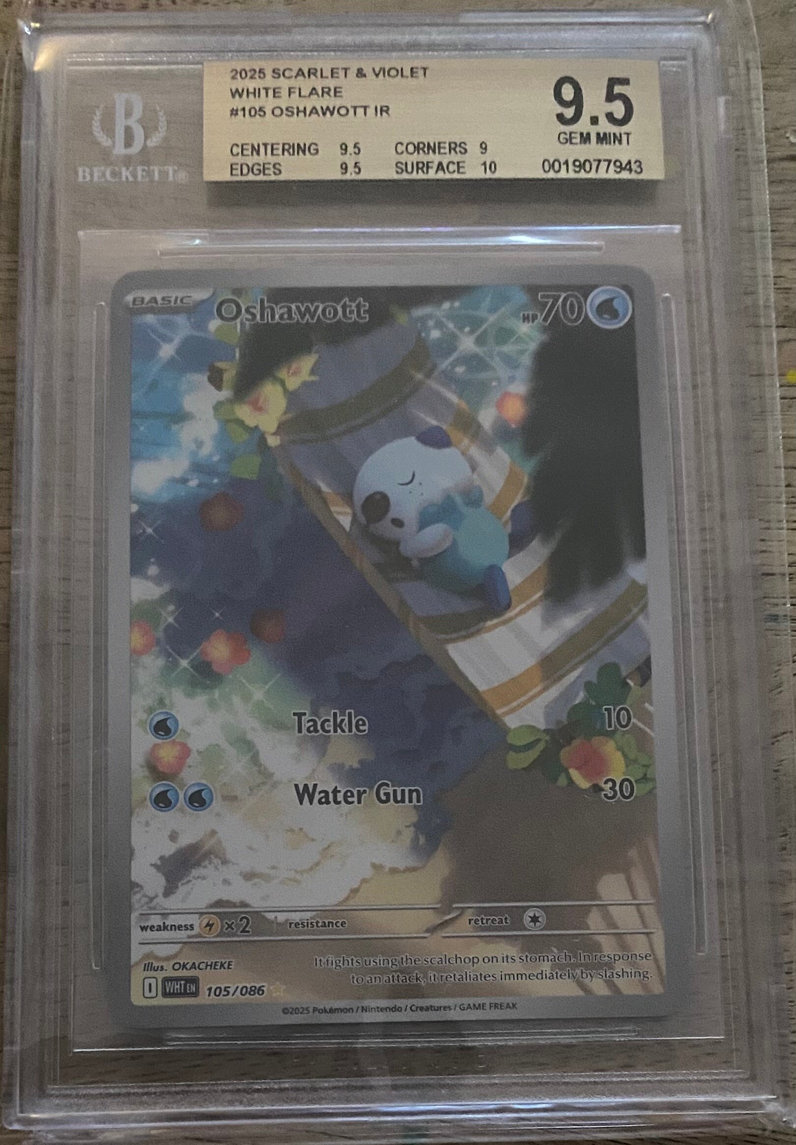 Oshawott IR 105/086 - Graded 9.5 BGS