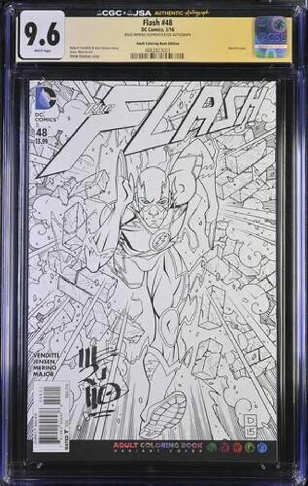 The Flash #48 Colourbook Variant - Graded 9.6 CGC - Signed