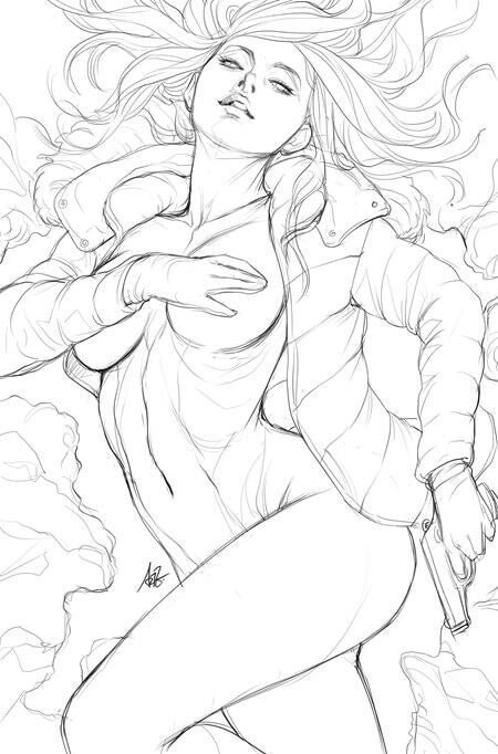 Gun Honey Doubles Down #1 - Artgerm Inks Virgin Variant