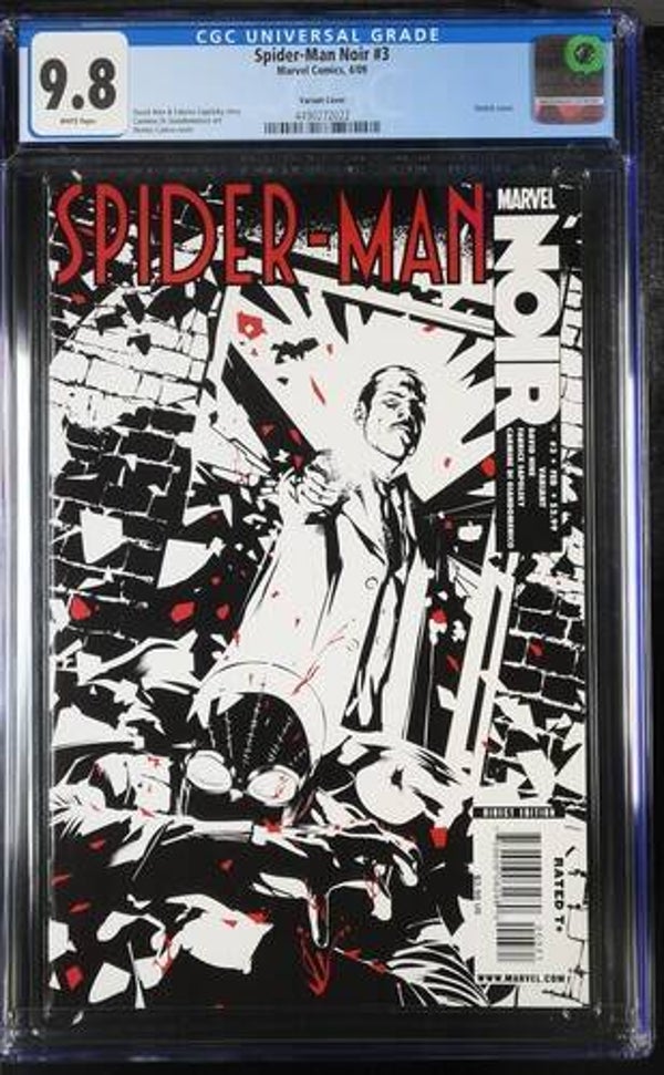 Spider-Man Noir #3 - Sketch Variant - Graded 9.8 CGC