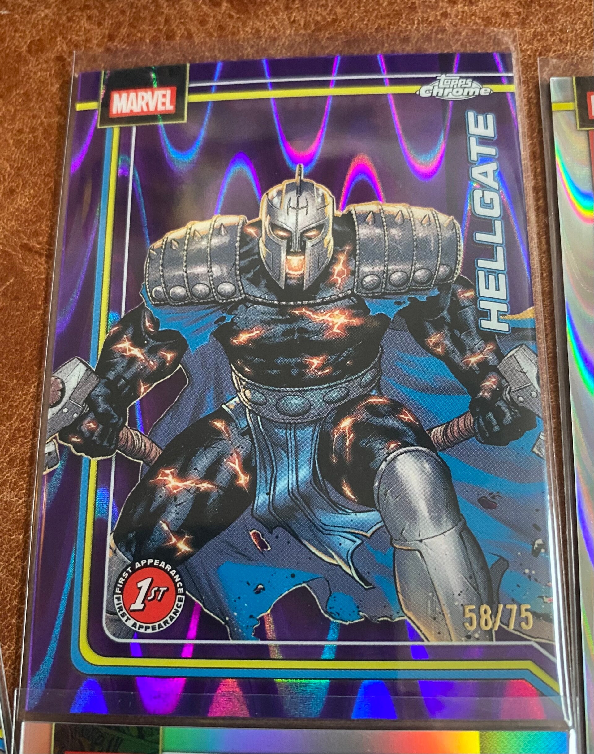 Hellgate #124 Purple RayWave Refractor - 58/75 Topps Chrome Marvel 2026