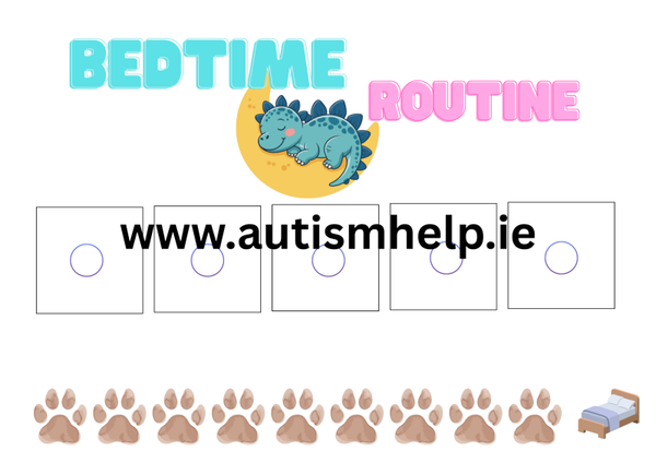 Bedtime Routine Visual Board - Dinosaurs
