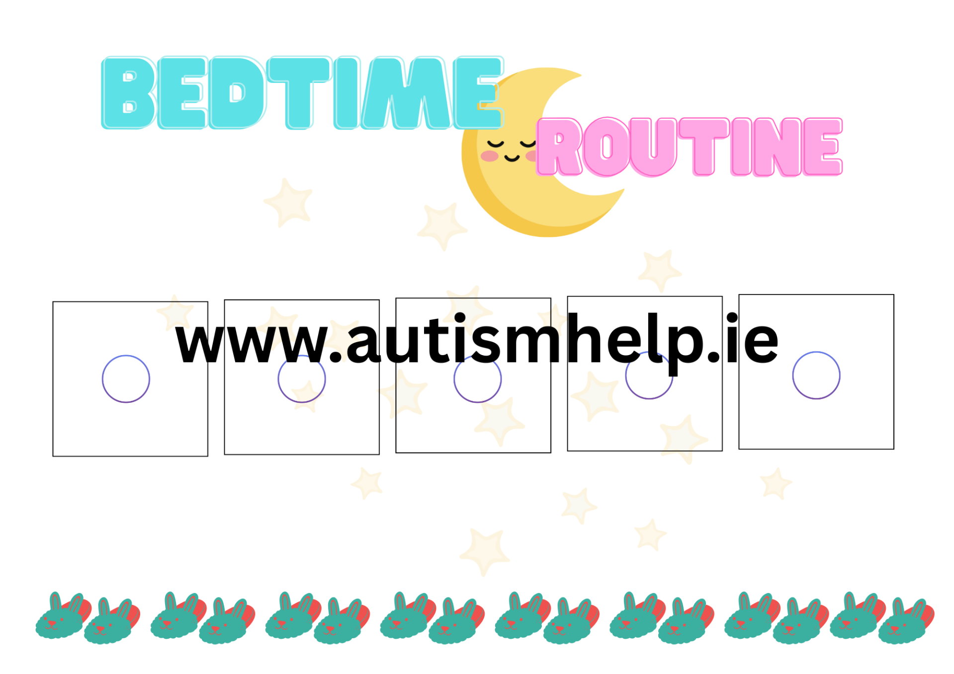 Bedtime Routine Visual Board - Neutral