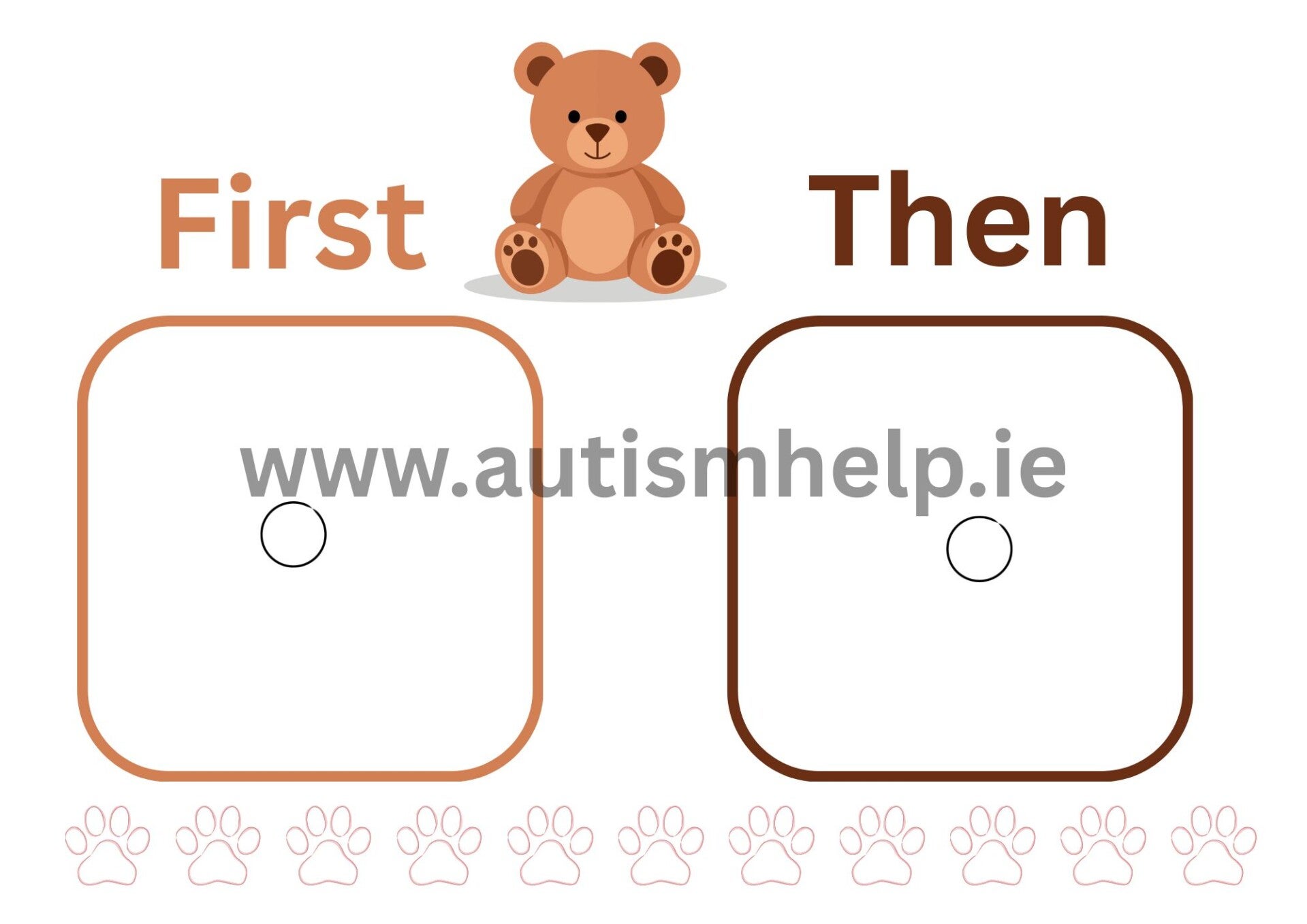 First and Then Visual Board- TeddyBear