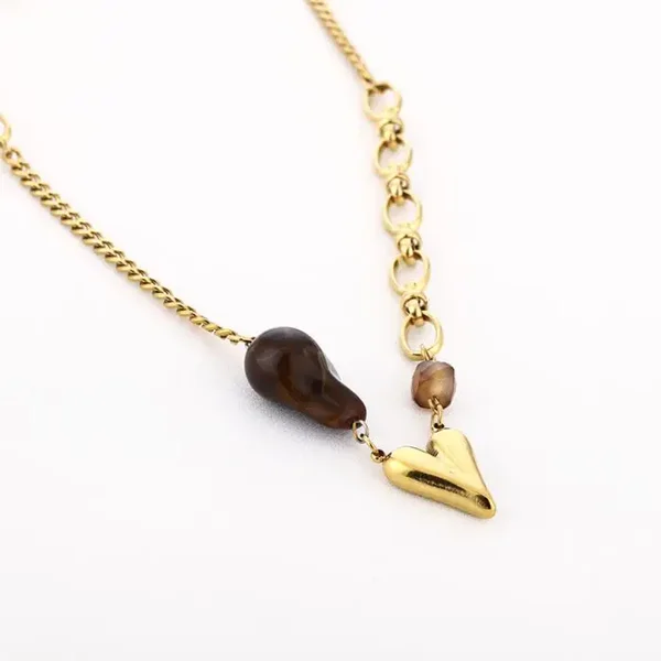 Hartje ketting handmade, Gold