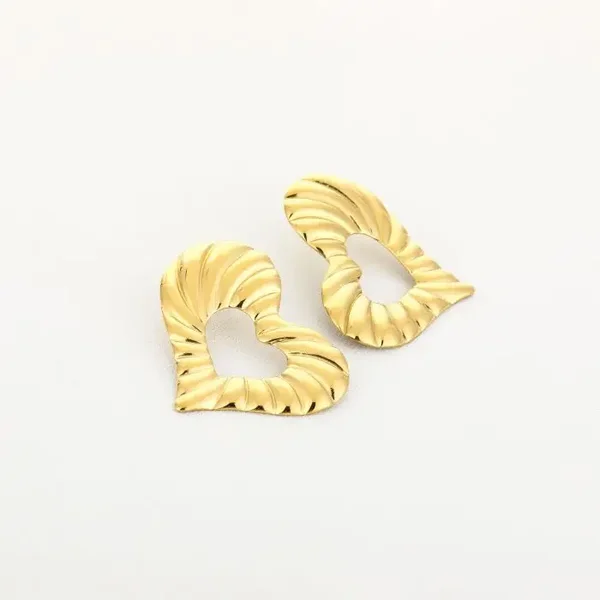 Hartje oorbellen, Gold