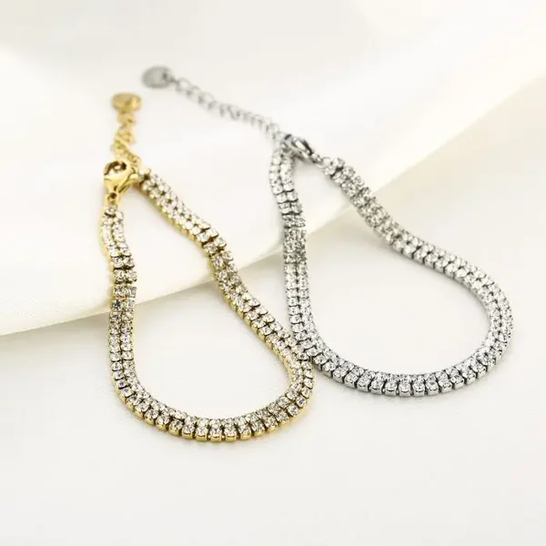Dubbele armbandjes, in goud of zilver