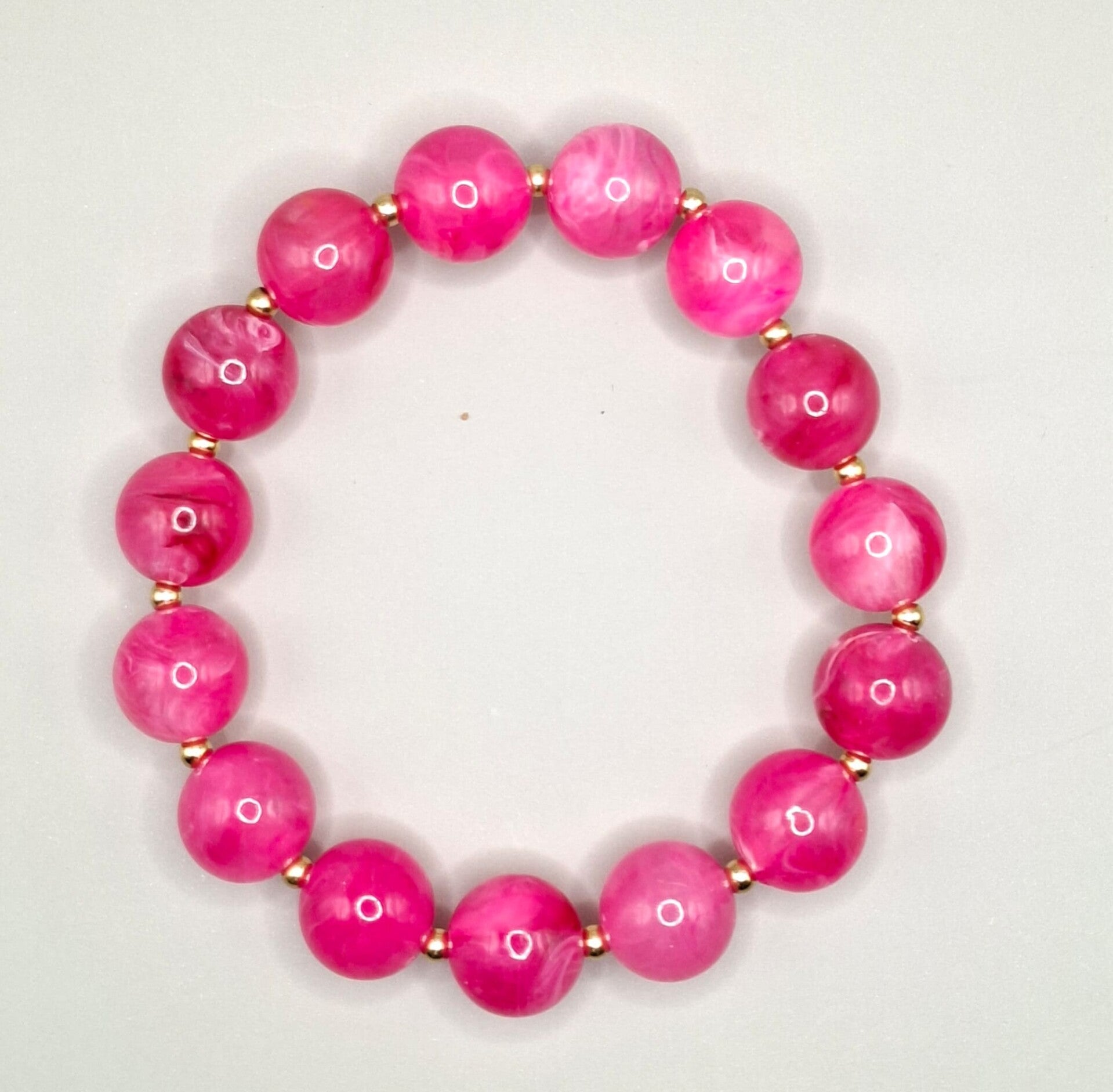 Kralen armband, roze